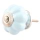 Solid Sky Blue Ceramic Melon Knob